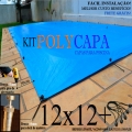 Capa para Piscina América 12x12 + 48 LonaFlex 20cm + 48 LonaFix Proteção Capa para Piscina América 12x12 + 48 LonaFlex 20cm + 48 LonaFix Proteção